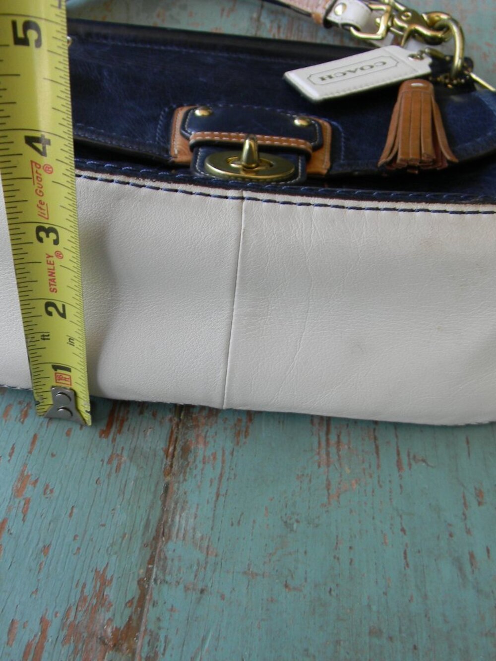 Coach 70th Anniversary Legacy Willis 19031 Navy Leather Colorblock Crossbody - Picture 3 of 10
